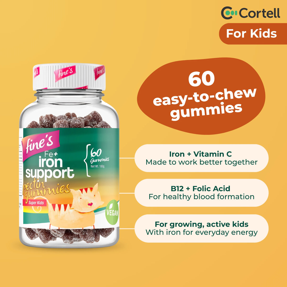 Fine’s Fe+ Iron Support Gummies for Kids