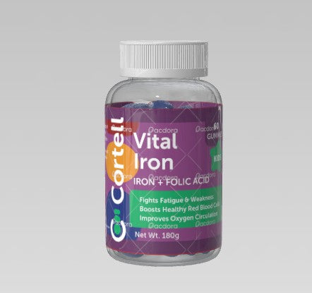 Vital Iron - Iron & Folic Acid Gummies for Fighting Fatigue & Weakness